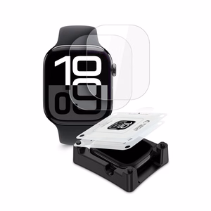 "Tech-Protect Supreme Hydrogel" hidrogelio plėvelės rinkinys, skirtas "Apple Watch 10" 42 mm laikrodžiui - skaidrus