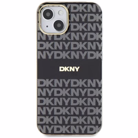 DKNY IML Mono ir juostelės Magnetinis dėklas iPhone 15 / 14 / 13 - juoda
