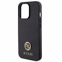 Guess Strass Metal Logo dėklas telefonui iPhone 13 Pro 6.1" - juoda