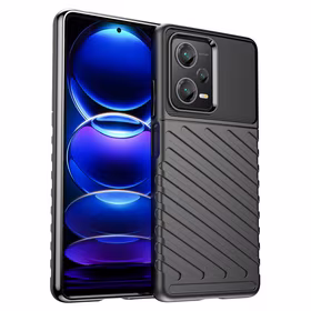 Thunder Case dėklas Xiaomi Redmi Note 12 Pro+ silikoninis šarvuotas dėklas juodas