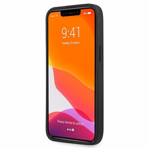 Guess GUHCP13L4GMGGR iPhone 13 Pro / iPhone 13 6.1 pilkas kietasis dėklas 4G Big Metal Logo