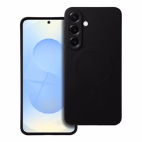 Dėklas telefonui silikoninis su MagSafe, skirtas SAMSUNG S25 Plus, juodos spalvos