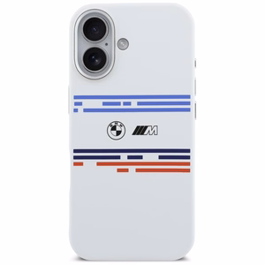 BMW M Silicon Horizontal Line MagSafe deklas, skirtas iPhone 17 - Baltas