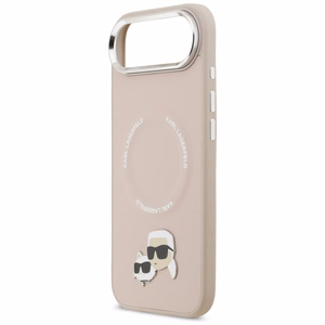 Karl Lagerfeld Karl & Choupette Pins Magnetinis dėklas telefonui iPhone Air - rožinis