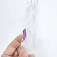 Kamera Kontrolės aktyvus mygtukas IPHONE 16 serijos dėklui: Drop Glue / Clear Mag Cover mėtų