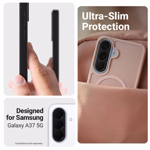 Crong Hybrid Matte Magnetic MagSafe dėklas, skirtas Samsung Galaxy A37 / A36, rožinis