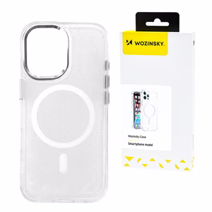 Wozinsky Glitter Чехол с MagSafe для Samsung Galaxy S25 Ultra - прозрачный с блёстками