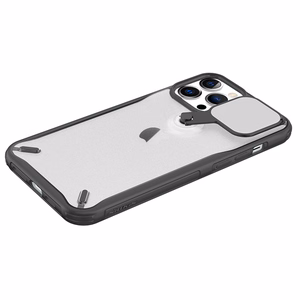Nillkin Cyclops dėklas iPhone 13 Pro - juodas su kamera apsauga ir sulankstomu stovu