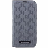 Karl Lagerfeld KLBKP14XSAKLHPG iPhone 14 Pro Max 6.7" Dėklas telefonui sidabrinis sidabrinis Saffiano Monograma
