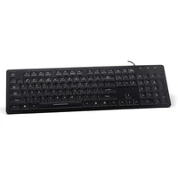 ART wire keyboard USB A QWERTY with light slim AK-20 black