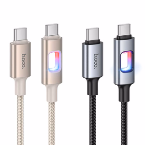 LED Laidas USB C to USB C Hoco 3A 60W 1,2 m U144 juodas