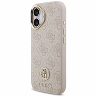 Guess 4G Strass Logo Magnetinis dėklas telefonui iPhone 17 - rožinė