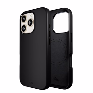Силиконовый чехол Puro Icon Mag Pro MagSafe для iPhone 16 Pro - чёрный