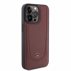 Mercedes MEHCP15LARMRE iPhone 15 Pro 6.1" raudonas/raudonas kietas dėklas Odinis Urban Bengale