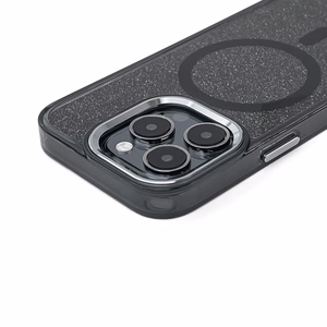 "Samsung Galaxy A57" blizgantis dėklas, suderinamas su "MagSafe" - juodas