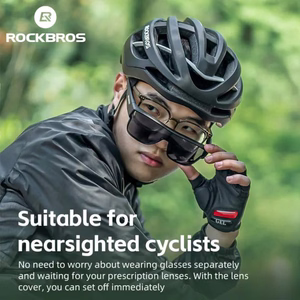 Rockbros SP304 poliarizuoti dviratininko akiniai - juodi
