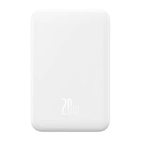 Magnetinis mini maitinimo blokas "Baseus" 5000 mAh, USB-C 20W (baltas)