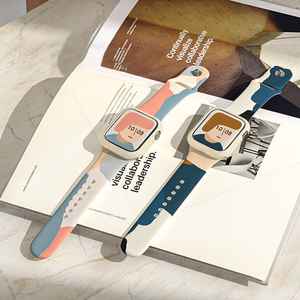 Silikoninis dirželis Moro laikrodžio apyrankė Apple Watch 38 / 40 / 41 mm - Raštas 1
