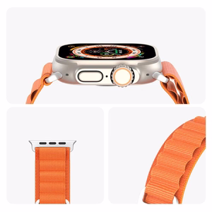 DUX DUCIS dirželis GS nailoninis Apple Watch 42 / 44 / 45 / 49 mm oranžinis