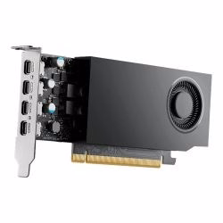 PNY NVIDIA A1000 – profesionali vaizdo plokštė, 8 GB GDDR6, 128-bit, PCIe 4.0 ×8, single-slot, 4× Mini DisplayPort 1.4a, 50 W, low-profile bracket, maža dėžutė