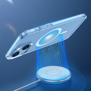 Dux Ducis Clin magnetinis dėklas telefonui iPhone 14 Plus suderinamas su MagSafe skaidrus