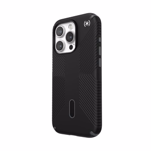 Speck Presidio2 Grip ClickLock MagSafe dėklas, skirtas iPhone 15 Pro, juodos ir skalūno pilkos spalvų