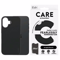 CARE by PanzerGlass Madingas dėklas iPhone 16 6.1" juodas/juodas Magnetinis 1377