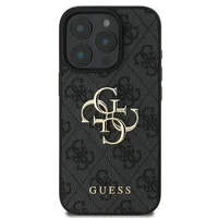 Guess 4G Didelis logotipo dėklas telefonui iPhone 16 Pro - juodas