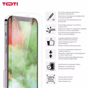 Grūdintas stiklas 2D ekrano apsauga visam paviršiui, skirta iPhone 17 Pro Max, skaidri