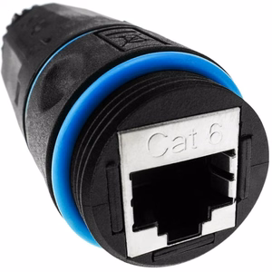 Techly IWP-MD C6-IP68T kabelio adapteris RJ-45 juodas