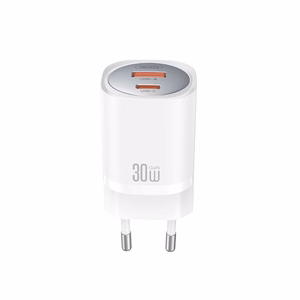 XO sieninis įkroviklis CE21 PD 30W 1x USB-C 1x USB baltas