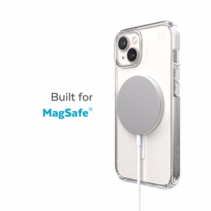 Speck Presidio Perfect-Clear + MagSafe case for iPhone 15 Plus / 14 Plus, clear
