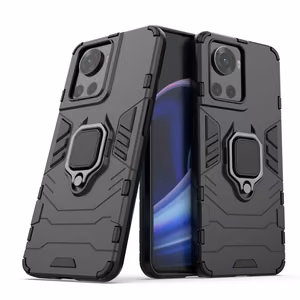 Ring Armor šarvuotas hibridinis dėklas su magnetiniu laikikliu OnePlus Ace Juodas