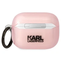 Karl Lagerfeld KLAPHNCHTCP Airpods Pro dėklas rožinis/rožinis Ikonik Choupette