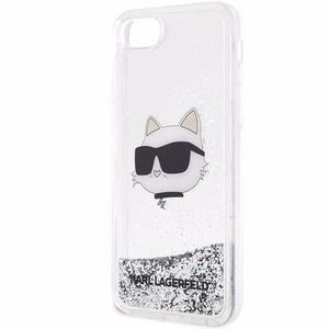 Karl Lagerfeld KLHCI8LNHCCS iPhone 7/8/SE 2020/2022 sidabrinis/sidabrinis kietas dėklas Blizgantis Choupette Galva