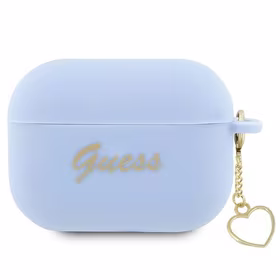 Guess GUAP2LSCHSB ausinių dėklas (m) - mėlynas Silicone Charm Heart Collection