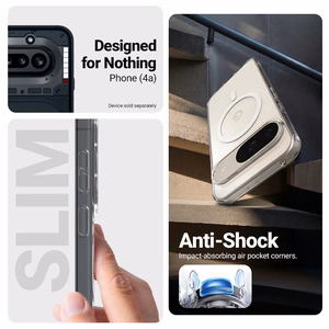 Crong Hybrid Clear Magnetic MagSafe dėklas, skirtas Nothing Phone 4a, skaidrus