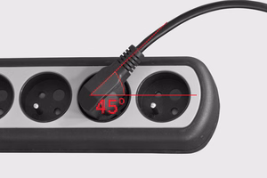 Rebel maitinimo lizdų juosta, 5 lizdai, su jungikliu, 3 m, 3×1,5 mm