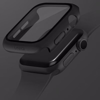 Uniq dėklas Nautic Apple Watch Series 7/8/9 45mm juodas/juodas