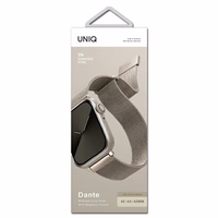 Uniq Dante nerūdijančio plieno dirželis skirtas Apple Watch 1/2/3/4/5/6/7/8/SE/SE2 42/44/45mm - smėlinis