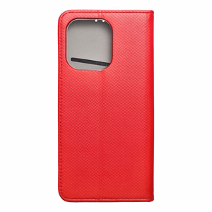 SMART CASE knygos dėklas telefonui XIAOMI Redmi Note 13 4G raudonas