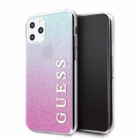 Guess GUHCN58PCUGLPBL iPhone 11 Pro - rožinis / mėlynas gradient Glitter