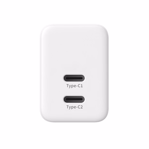 Crong Ultra Compact GaN sieninis įkroviklis, 2 × USB-C, 35 W, PD 3.0, PPS, baltas