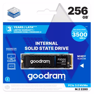 Goodram PX500 GEN.3 SSDPR-PX500-256-80-G3 vidinis SSD 256 GB M.2 PCI Express 3.0 NVMe 3D NAND