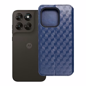 Flip case for Motorola G67 / G77 Cubic Book blue