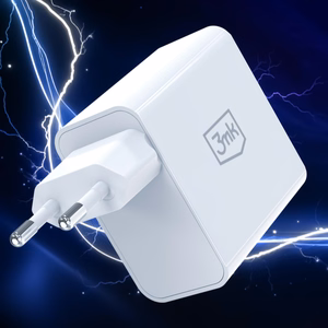 3mk FlowPower 45W 1A1C PD3.0 QC4+ sieninis įkroviklis - baltas