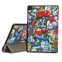 Dėklas Reach Smart Leather Samsung X200/X205 Tab A8 10.5 2021 graffiti