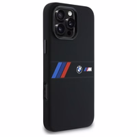 BMW Silikoninis Vidurinė Juosta Magnetinis dėklas iPhone 16 Pro Max - juodas