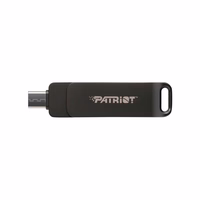 USB atmintinė PATRIOT Rage R550 128GB 100 MB/S USB A+C sukamasis dizainas (PE128GR550DSAD) juoda