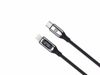 "Forever LCD" USB-C - "Lightning" kabelis 1,0 m 27W juodas